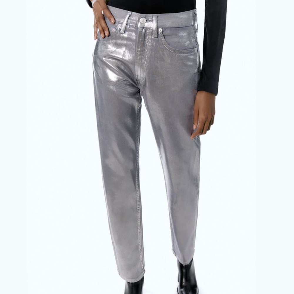 Zara Women's Silver Jeans Size 6